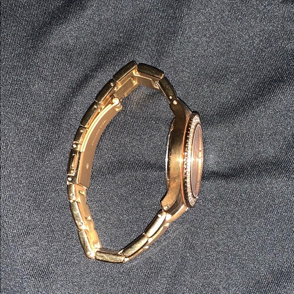 Fossil Raquel Date Rose Gold Brown SS | Watches.com Rose Gold Fossil Watch